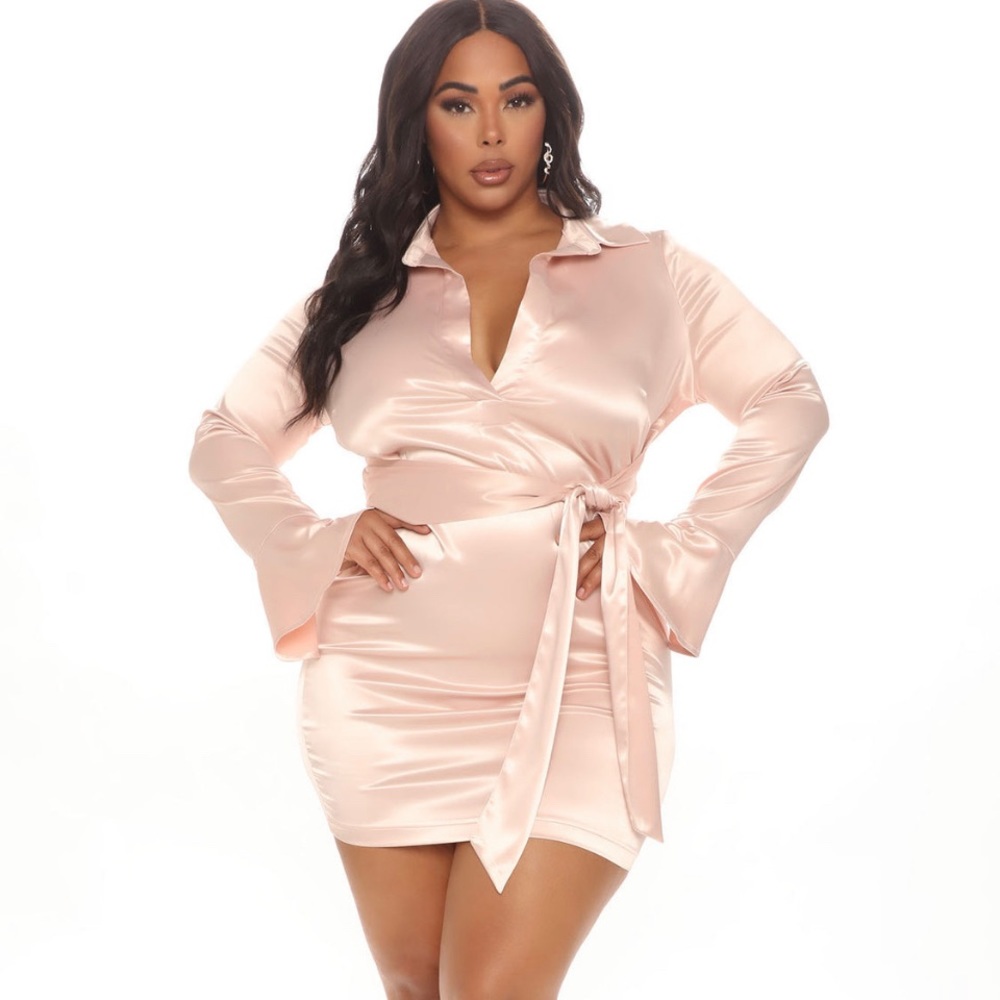 Step Up Satin Mini Dress